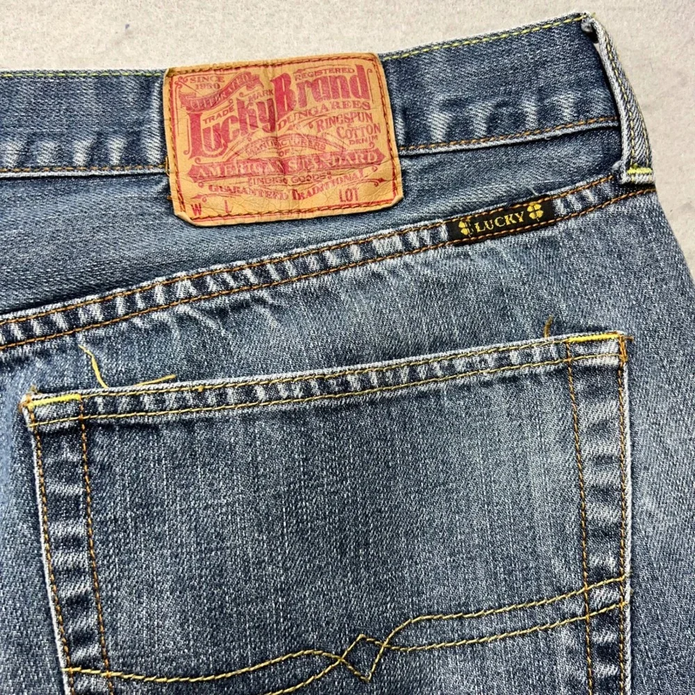 Lucky Brand Mens Blue Straight Leg Denim Jeans Size 40‎ Reg Inseam 100% Cotton